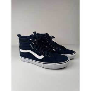 Vans Filmore Hi Vansguard Trainers Shoes Blue Plaid Suede High Top Mens Size 7.5